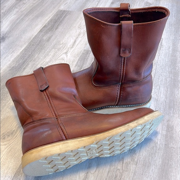 Vintage Red Wing Irish Setter 866 Pecos Traction Tred Pull-On Leather Work Boots - Picture 2 of 12